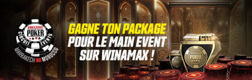Pour les joueurs français, la route la plus courte vers le festival WSOP Circuit Marrakech est à chercher du côté de Winamax. Dès 10 euros, les joueurs peuvent y remporter leur package d'une valeur de 2 200 euros et espérer aller à la conquête d'une Ring WSOP Circuit.