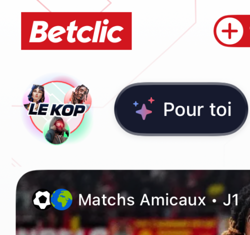 En cliquant sur l'onglet Le Kop de l'application Betclic, le joueur a accès aux paris proposés par le reste de la communauté.