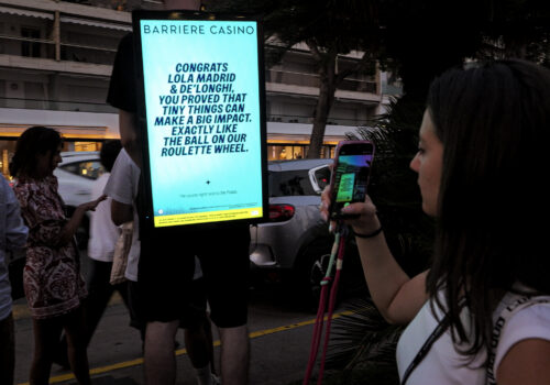 Choisir les Cannes Lions pour cette opération, c'était l'assurance de communiquer auprès d'un public sensible au coup de com'.
